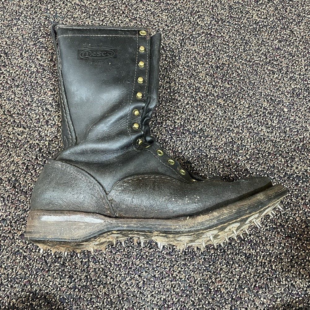 Wesco Stock Timber Boots 1912SI Mens 12E Caulks 12" Lace-to-toe *read desc* - Picture 2 of 16